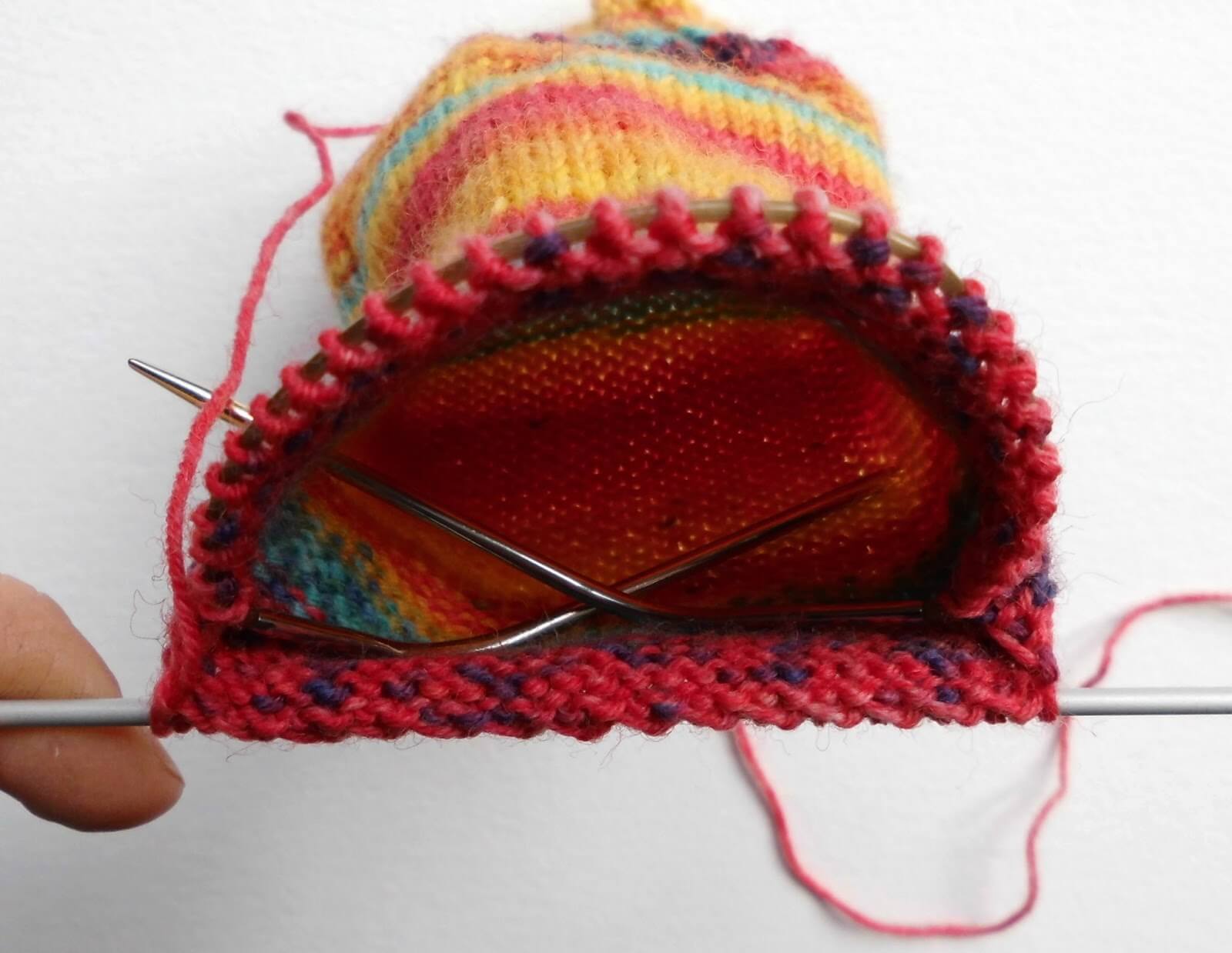 Sock knitting for beginners: heel flap
