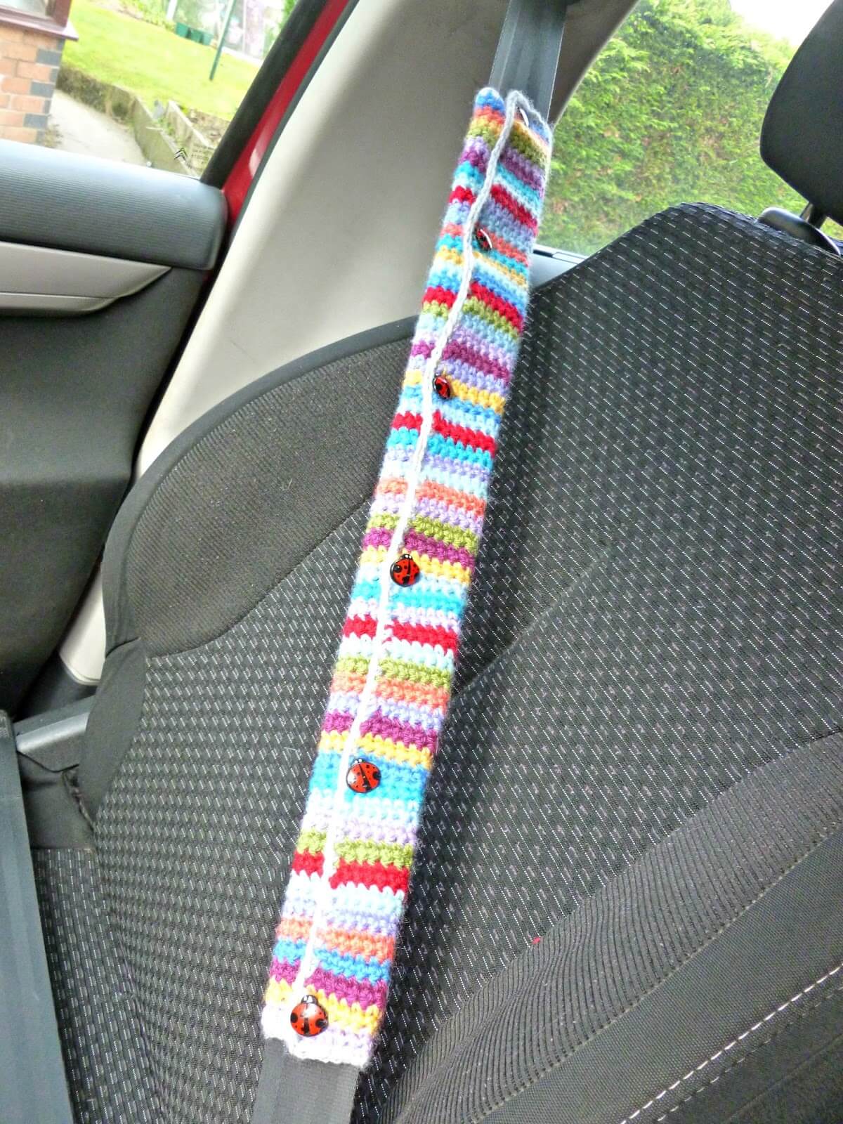 Crochet car seat belt cover – Winwick Mum