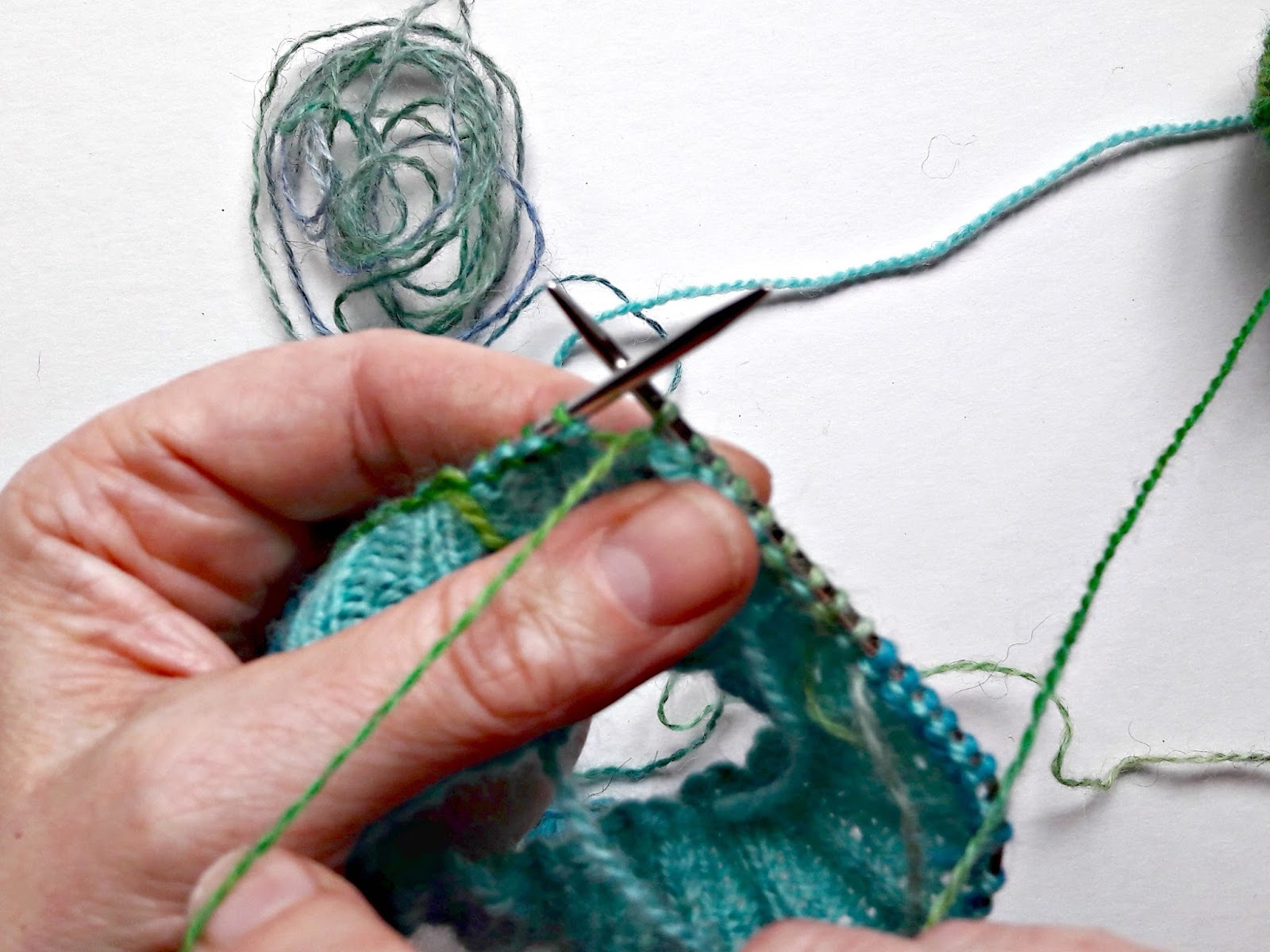 Winwick Mum Patchwork Socks - wrap and turn