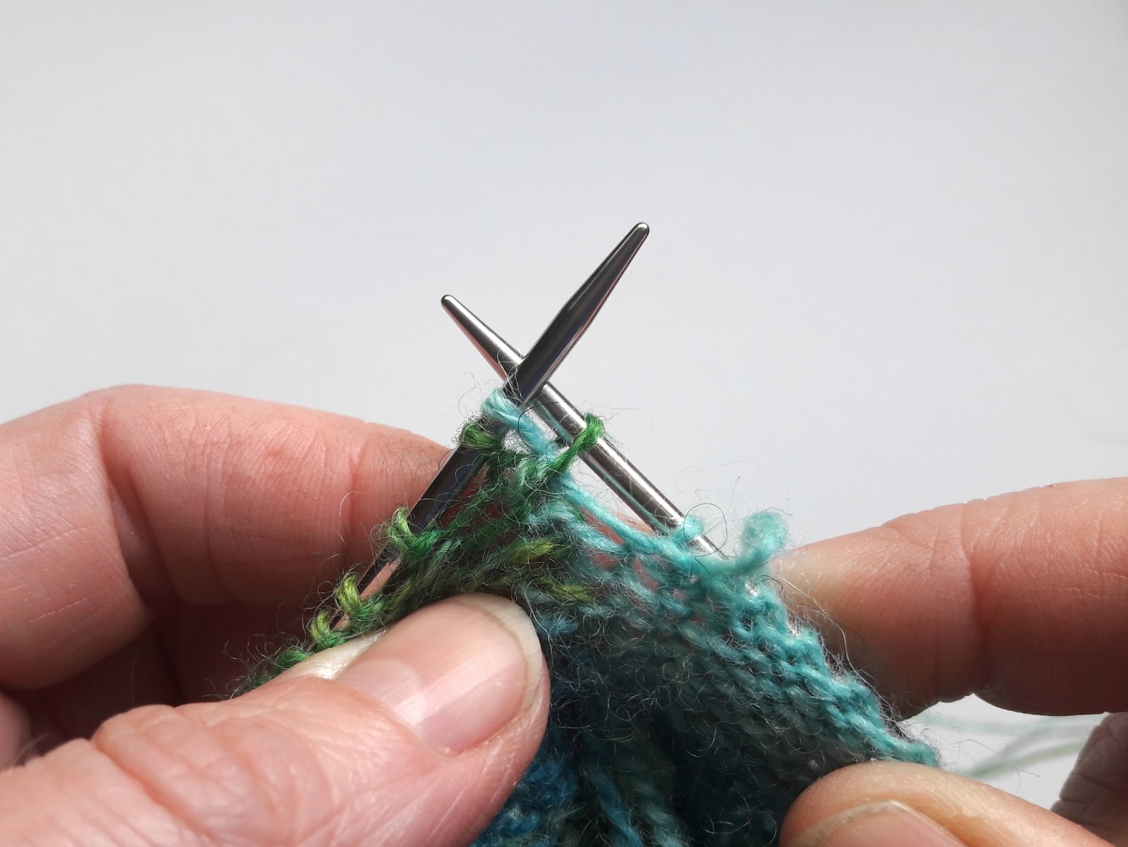 Winwick Mum Patchwork Socks - wrap and turn