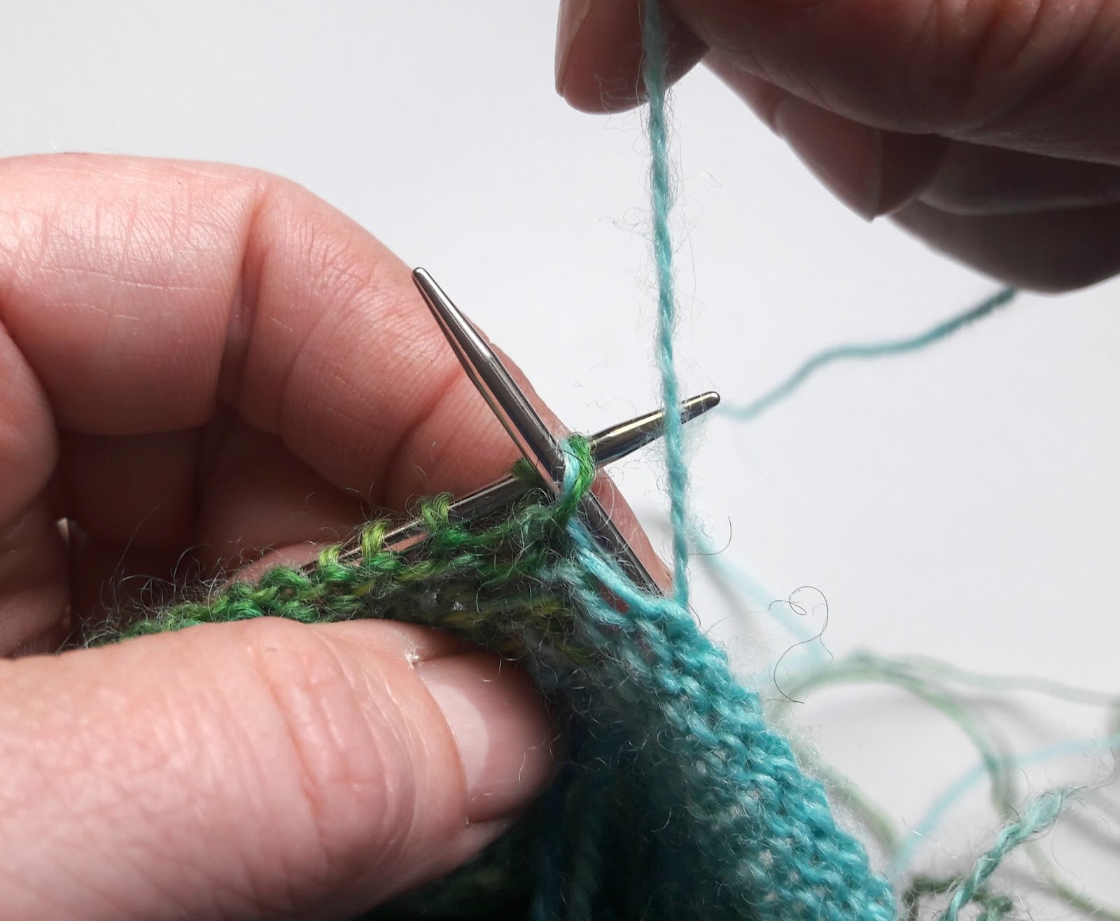 Winwick Mum Patchwork Socks - wrap and turn