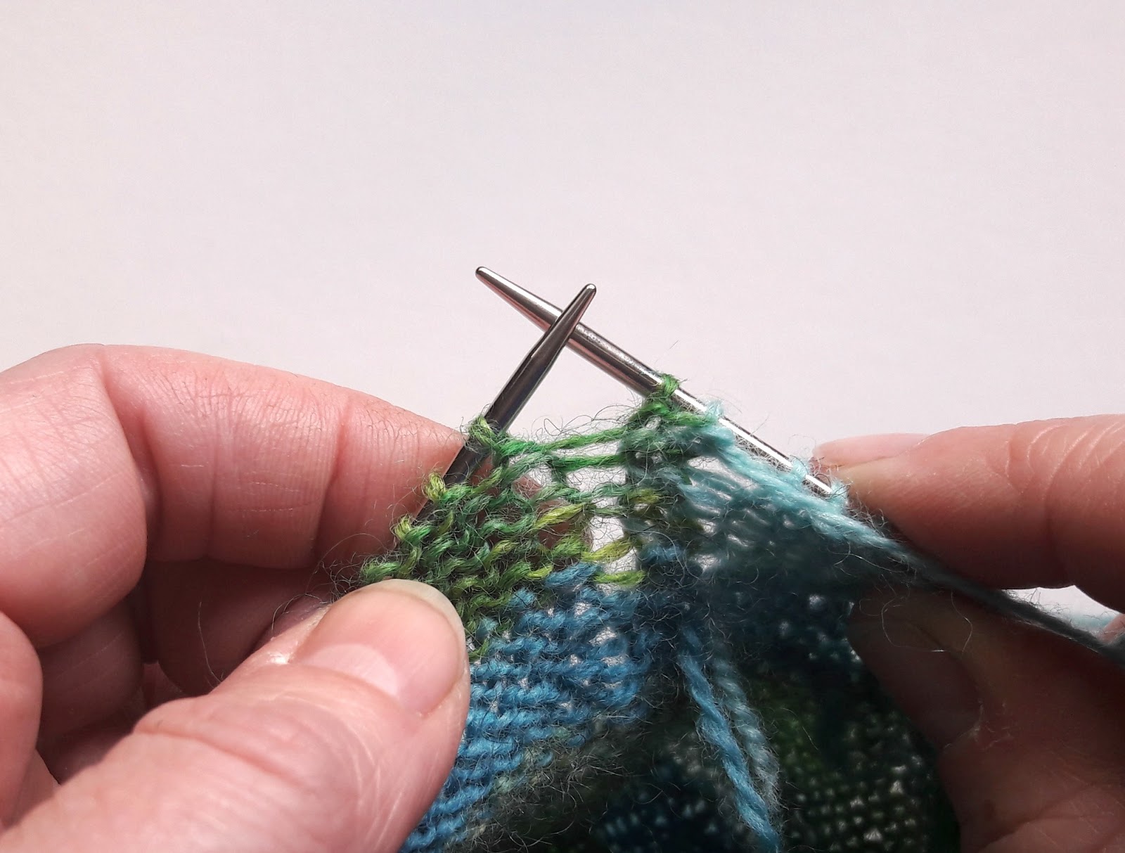 Winwick Mum Patchwork Socks - wrap and turn