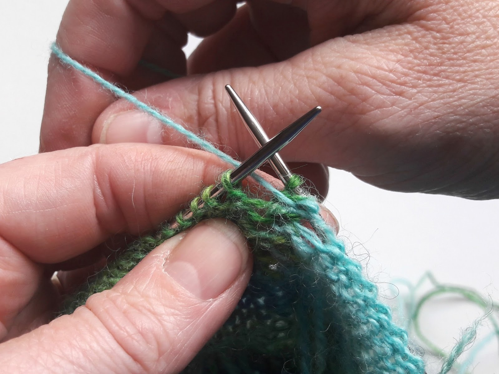 Winwick Mum Patchwork Socks - wrap and turn