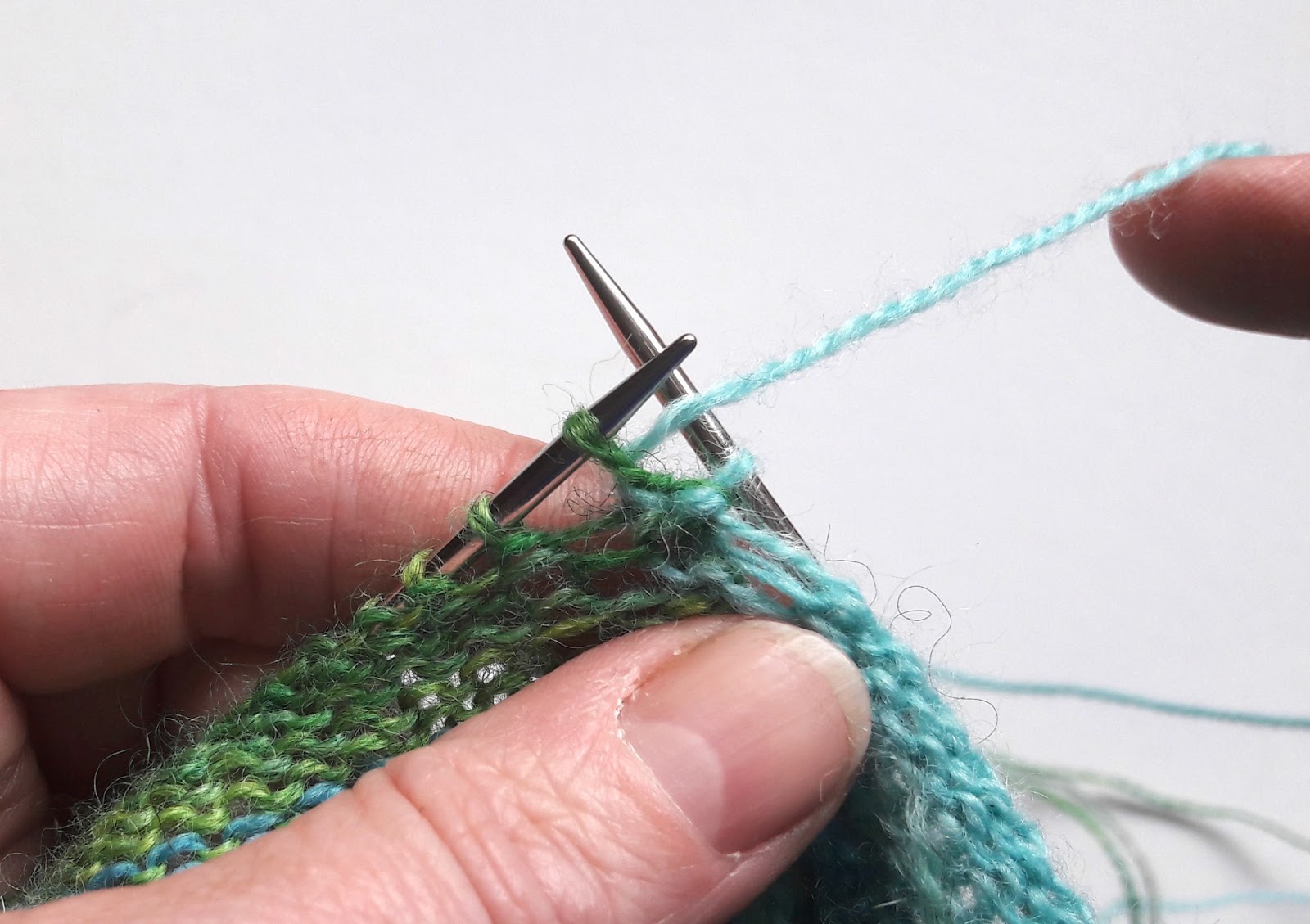 Winwick Mum Patchwork Socks - wrap and turn