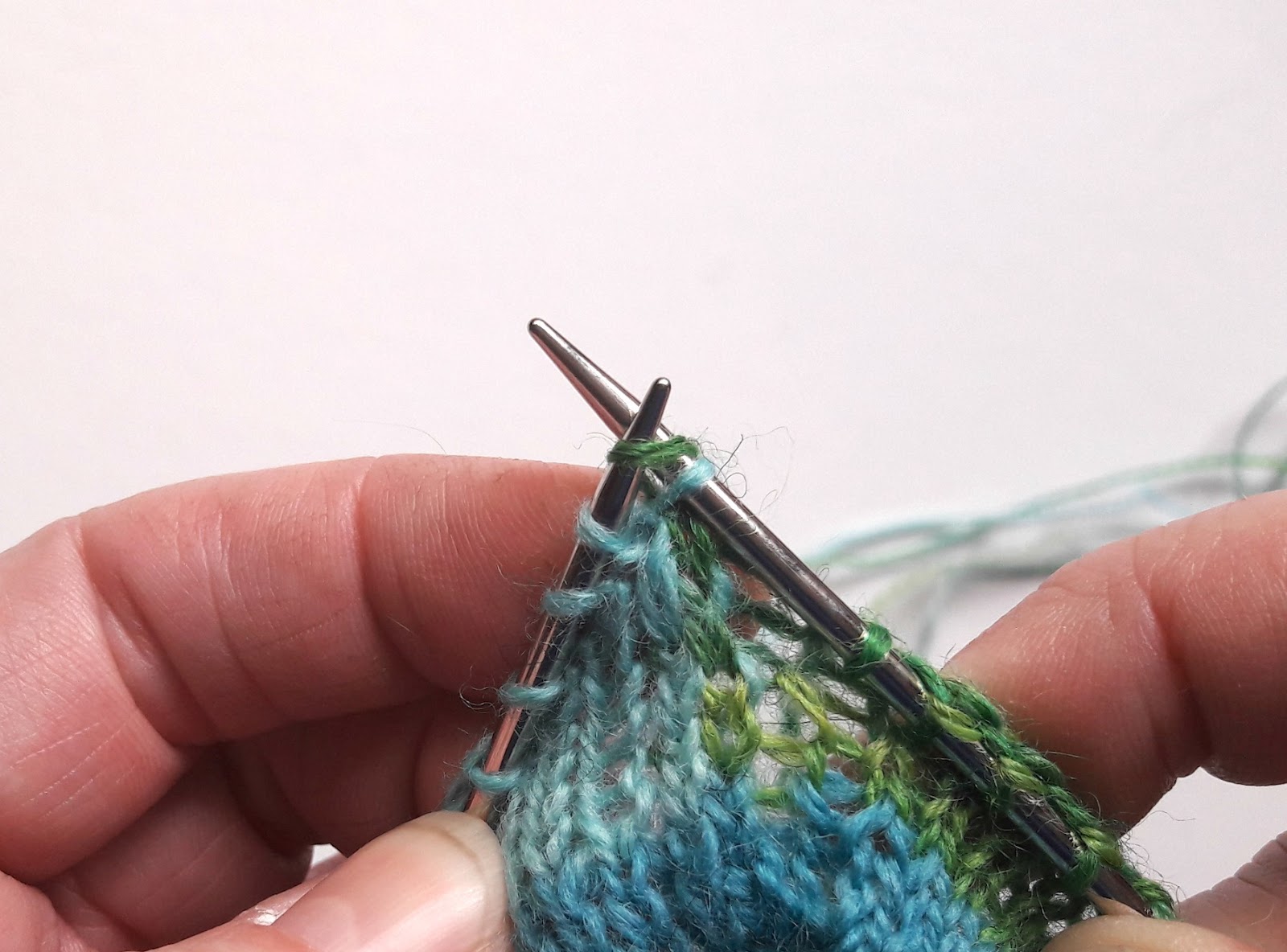 Winwick Mum Patchwork Socks - wrap and turn