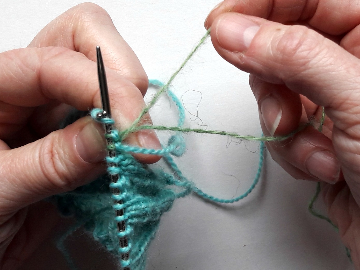 Winwick Mum Patchwork Socks - weaving in ends