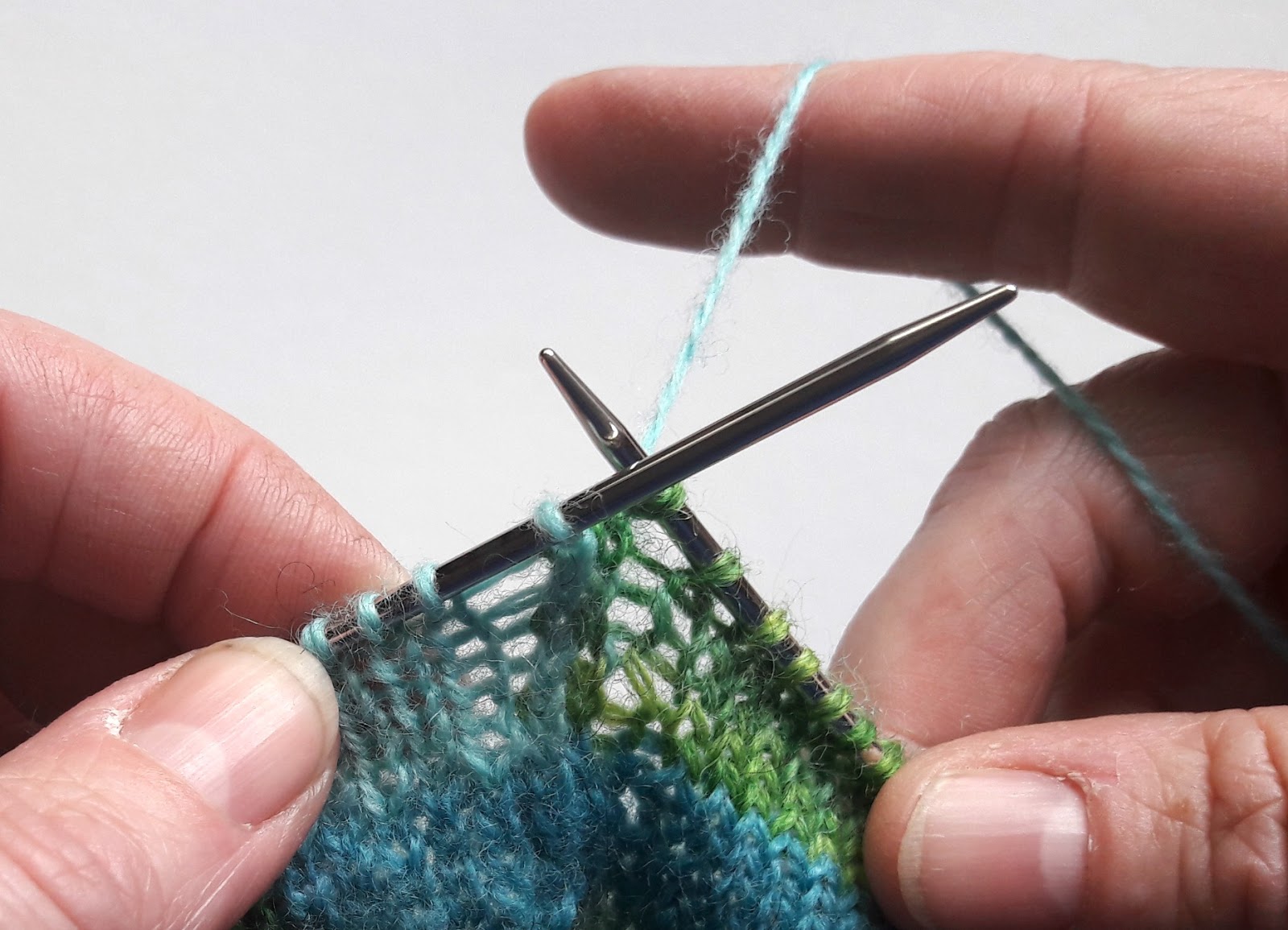 Winwick Mum Patchwork Socks - wrap and turn