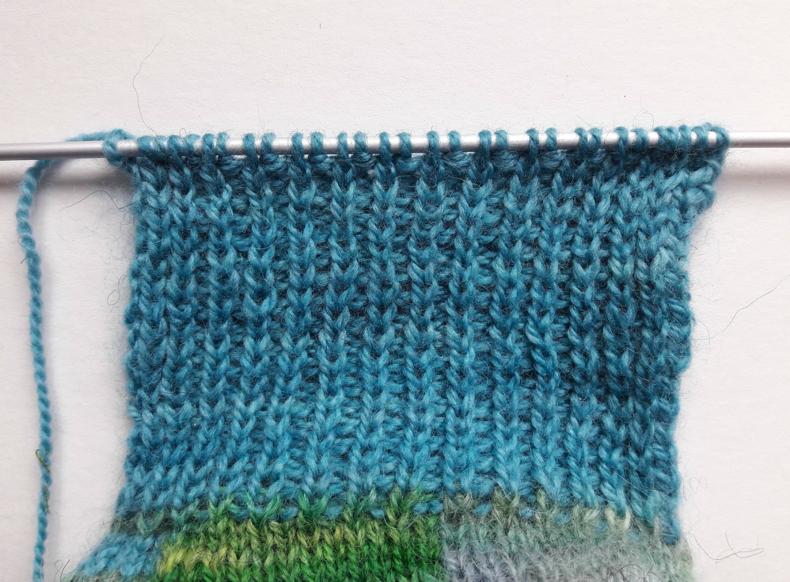 Winwick Mum Patchwork socks - ribbed heel flap outside