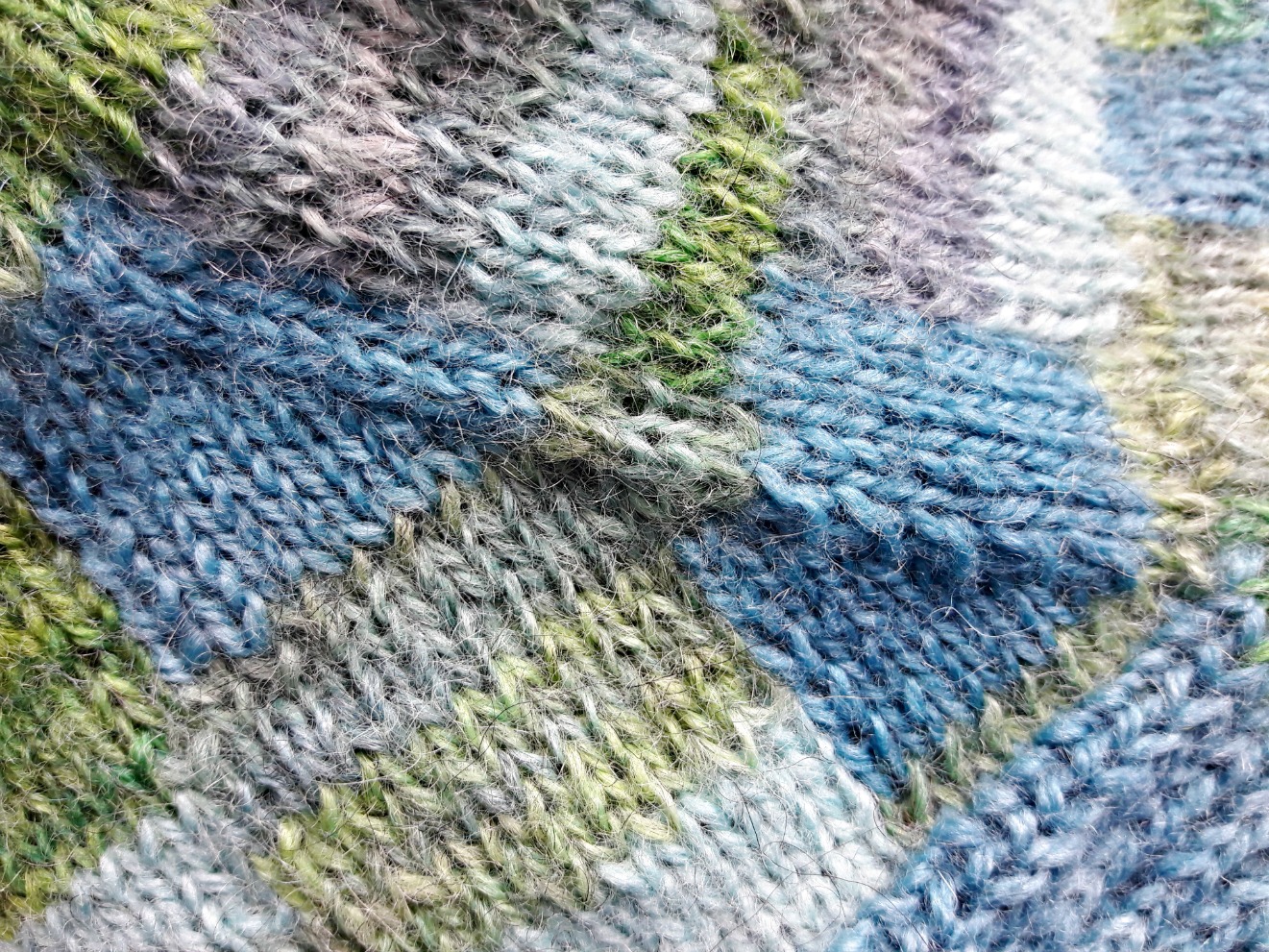 Patchwork socks - line of gusset decreases