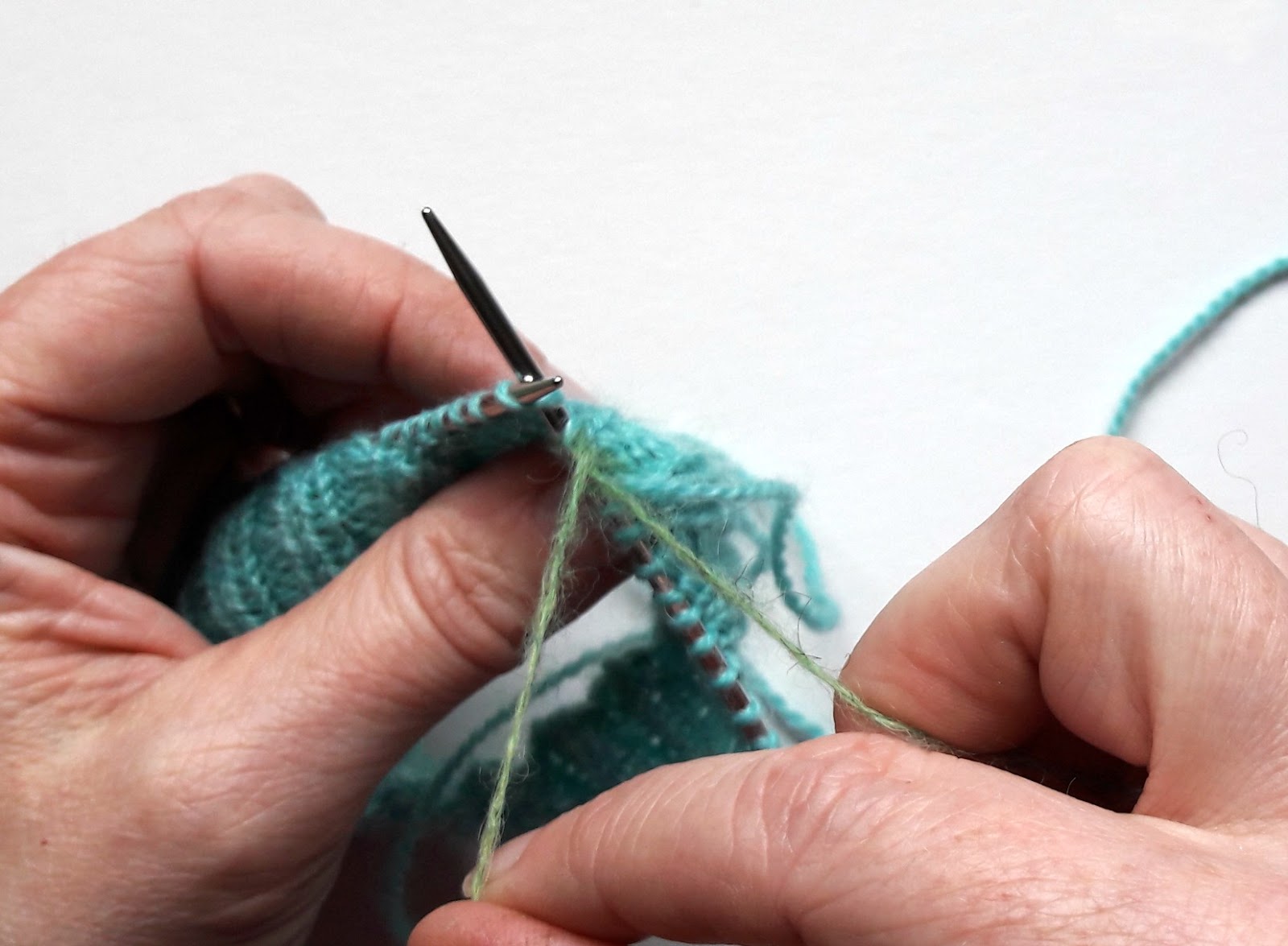 Winwick Mum Patchwork Socks - weaving in ends