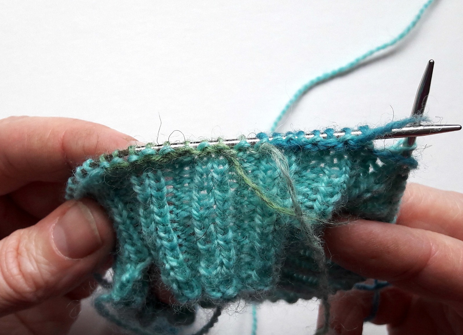 Winwick Mum Patchwork Socks - weaving in ends