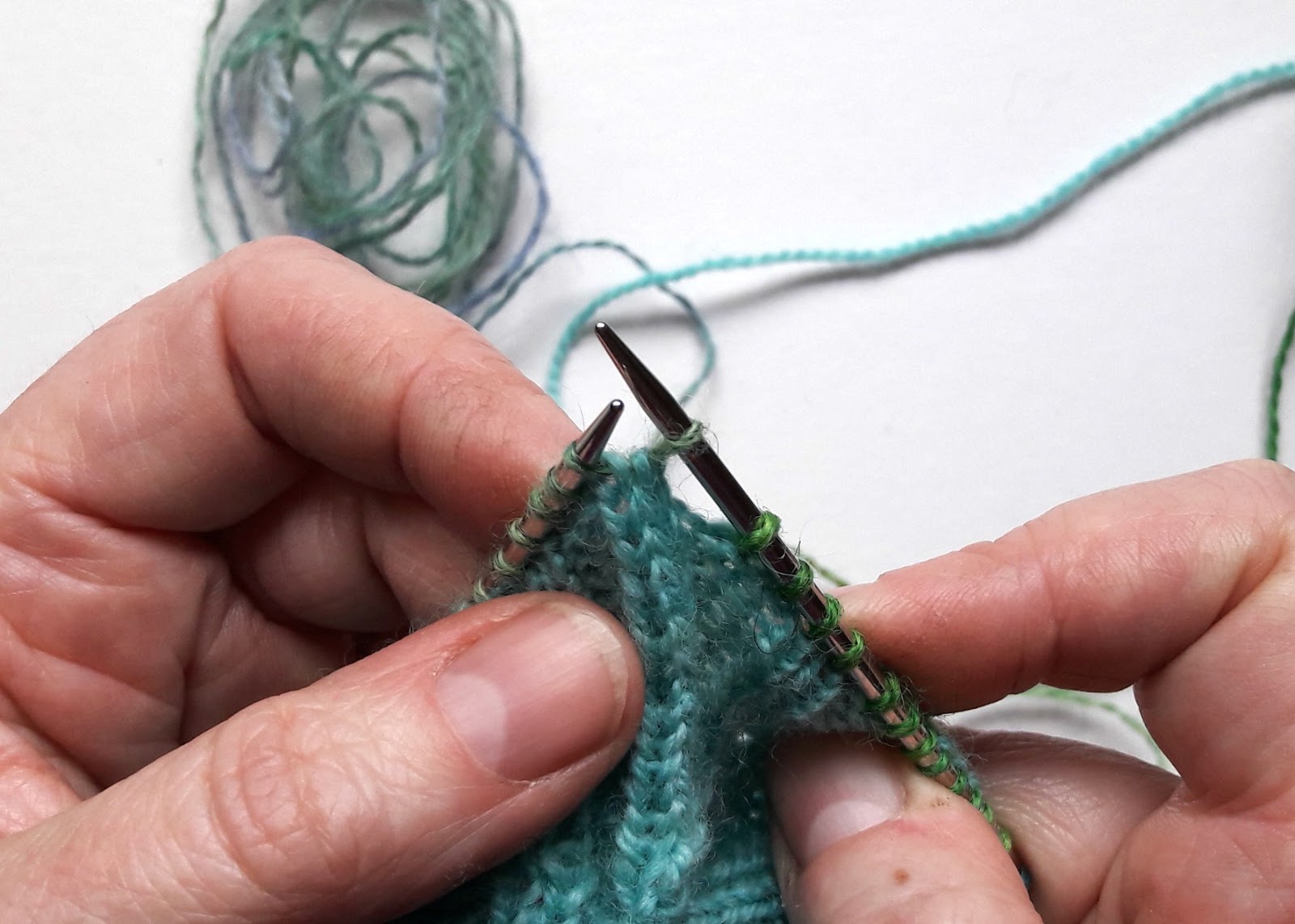 Winwick Mum Patchwork Socks - wrap and turn