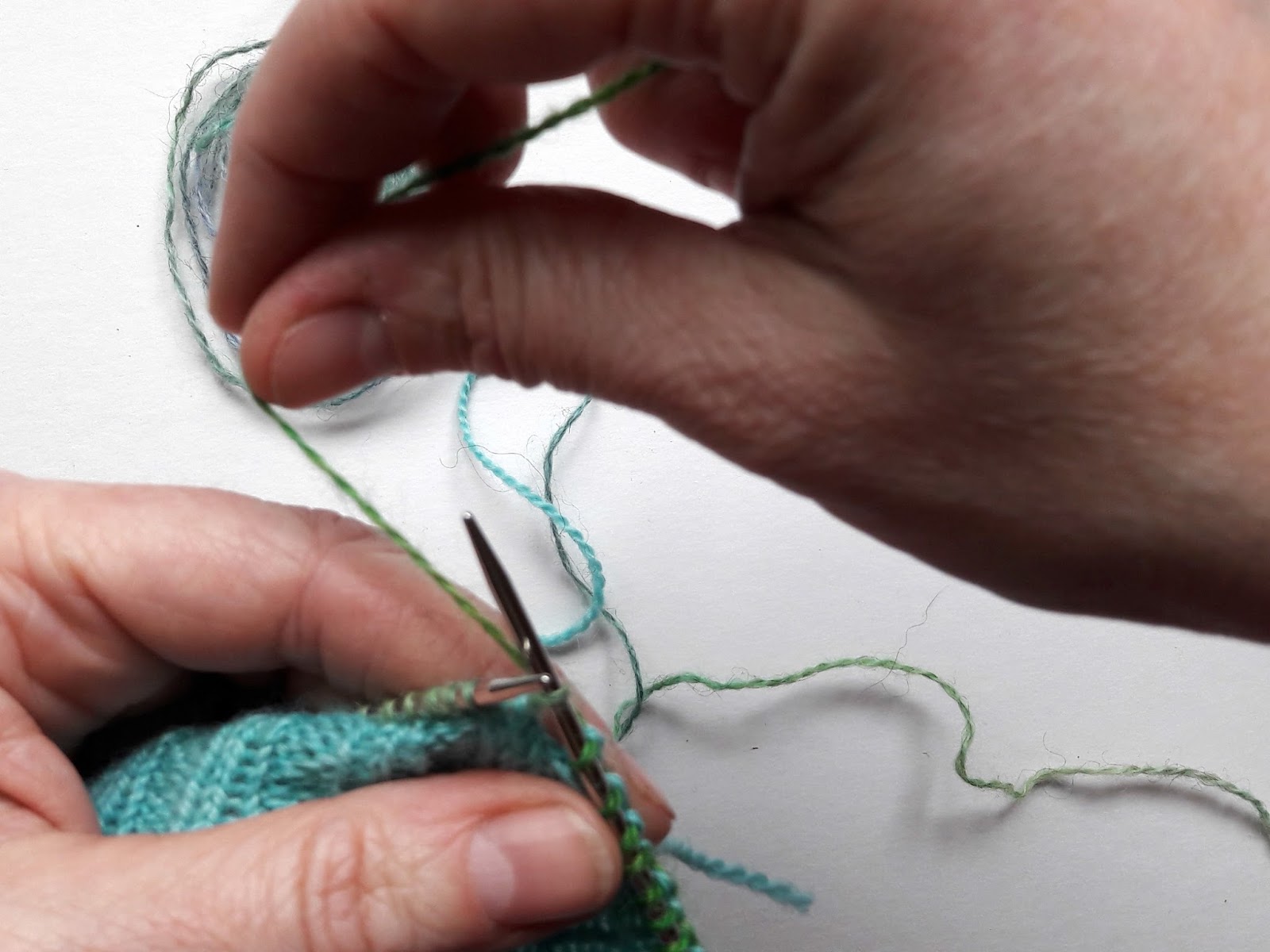 Winwick Mum Patchwork Socks - wrap and turn