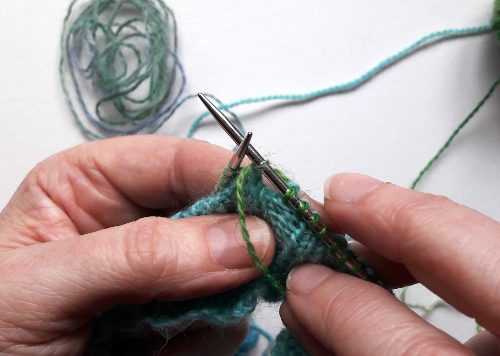 Winwick Mum Patchwork Socks - wrap and turn