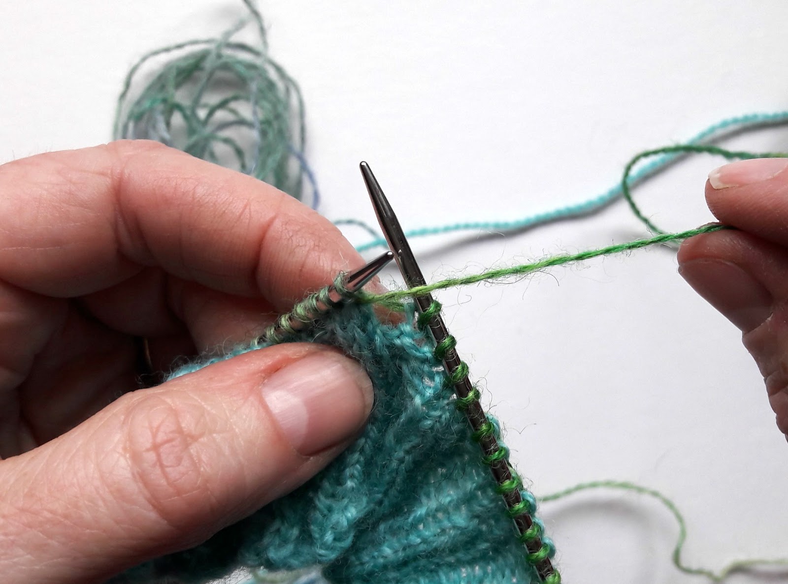 Winwick Mum Patchwork Socks - wrap and turn