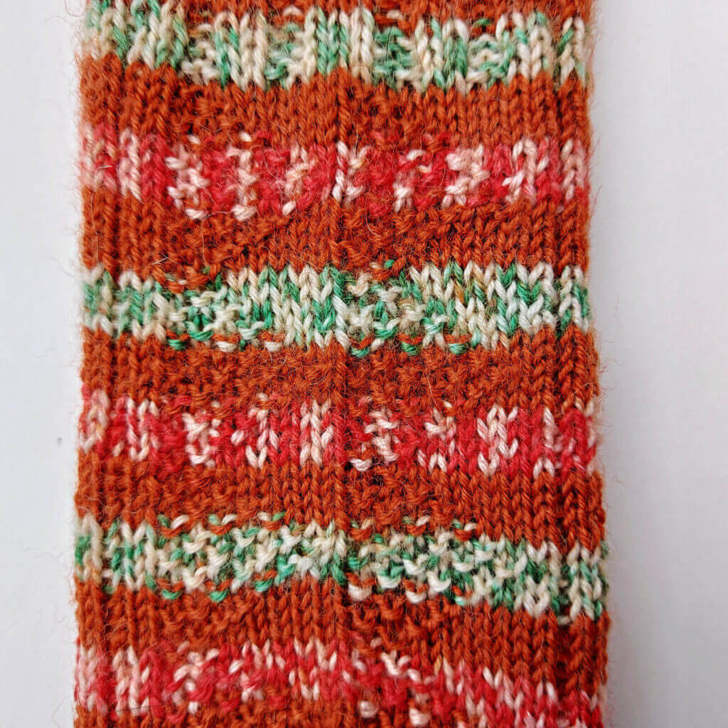 A close up of the texture pattern of Rudy socks