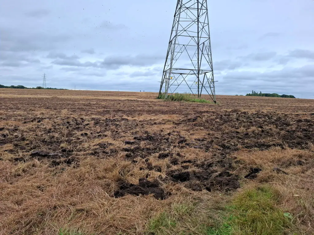 A ploughed field where a footpath used to be.