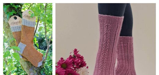 Winwick Mum Socktember 2026 collage: handmade knitted socks in gold and blue tones, plus pink twisted stitch socks worn beside flowers.